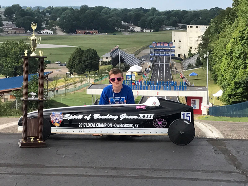 Jacob Leonard with trophy.